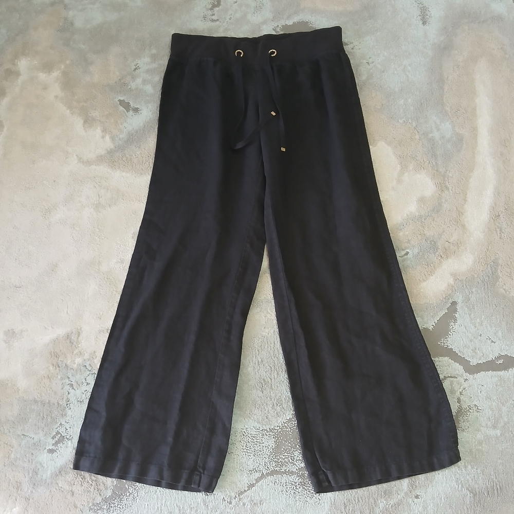 Lilly Pulitzer Charcoal Wide Leg Pants - Picture 2 of 9